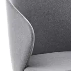 Scaun de sufragerie cu structura metalica si scaun din catifea Made in Italy - Rodino Viadurini