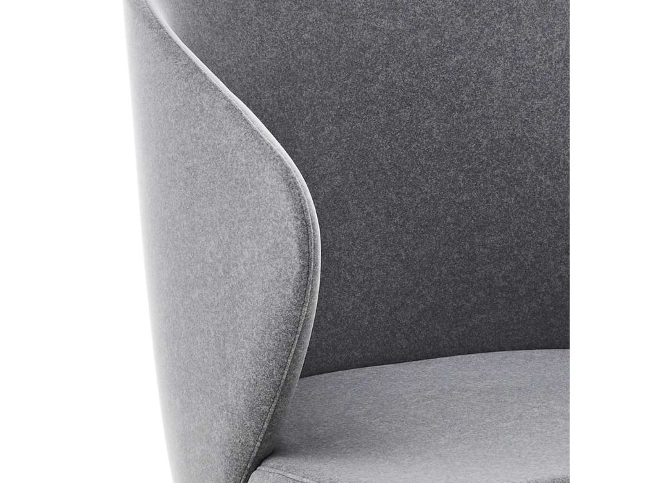 Scaun de sufragerie cu structura metalica si scaun din catifea Made in Italy - Rodino Viadurini