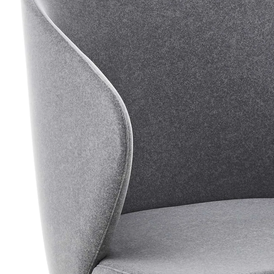 Scaun de sufragerie cu structura metalica si scaun din catifea Made in Italy - Rodino Viadurini