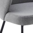 Scaun de sufragerie cu structura metalica si scaun din catifea Made in Italy - Rodino Viadurini