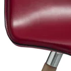 Scaun de sufragerie din piele regenerata cu picioare din lemn Made in Italy - Luke Viadurini