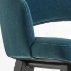 Scaun de sufragerie din lemn cu scaun din catifea verde sticla Made in Italy - Eddard Viadurini