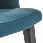 Scaun de sufragerie din lemn cu scaun din catifea verde sticla Made in Italy - Eddard Viadurini