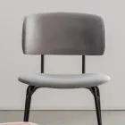 Scaun de sufragerie din metal si catifea rezistenta la pete, 2 piese - Valnerina Viadurini