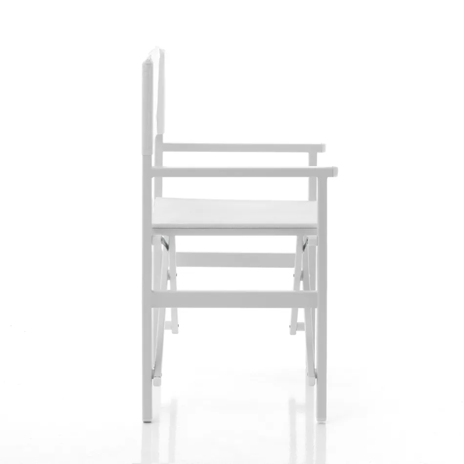 Scaun director pliabil din Aluminiu și Textilenă - Fluor Viadurini