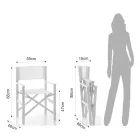 Scaun director pliabil din Aluminiu și Textilenă - Fluor Viadurini