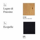 Scaun de sufragerie din lemn și țesături sau piele faux fabricată în Italia - Sirenă Viadurini