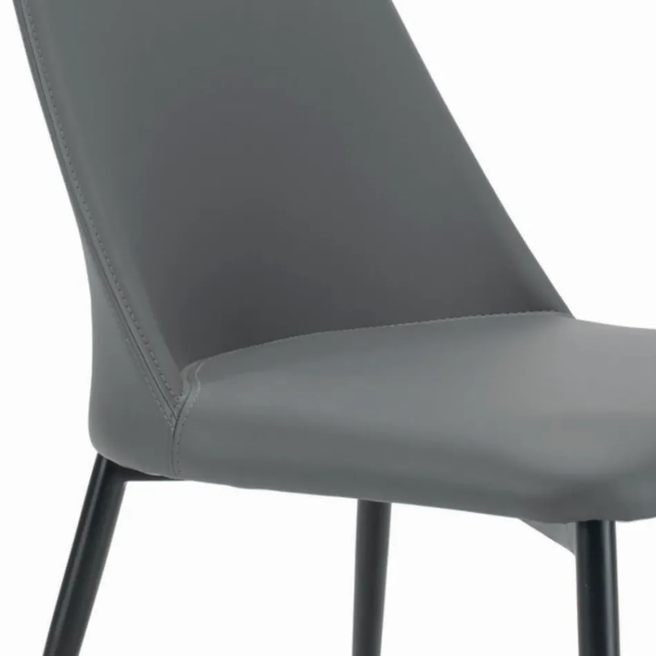 Scaun de Sufragerie cu Picior din Otel sau Lemn Made in Italy - Florenta Viadurini