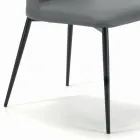 Scaun de Sufragerie cu Picior din Otel sau Lemn Made in Italy - Florenta Viadurini