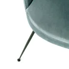 Scaun de Sufragerie cu Scaun din Tesatura Microfibra de diferite Culori - Lemn de Santal Viadurini