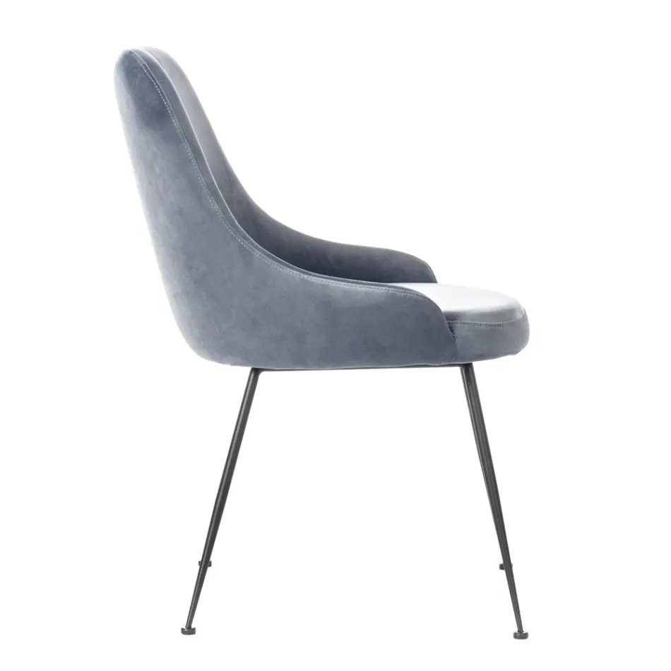 Scaun de Sufragerie cu Scaun din Tesatura Microfibra de diferite Culori - Lemn de Santal Viadurini