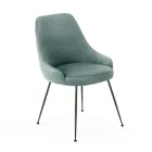 Scaun de Sufragerie cu Scaun din Tesatura Microfibra de diferite Culori - Lemn de Santal Viadurini