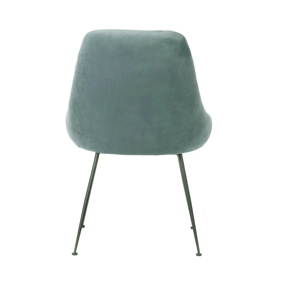 Scaun de Sufragerie cu Scaun din Tesatura Microfibra de diferite Culori - Lemn de Santal Viadurini