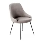 Scaun de living cu sezut din stofa din microfibra de diferite culori - Lemn de santal Viadurini