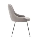 Scaun de Sufragerie cu Scaun din Tesatura Microfibra de diferite Culori - Lemn de Santal Viadurini