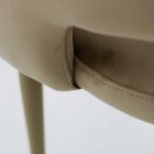 Scaun de sufragerie cu scaun din catifea finisaj frânghie Made in Italy - Savignano Viadurini