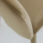 Scaun de sufragerie cu scaun din catifea finisaj frânghie Made in Italy - Savignano Viadurini