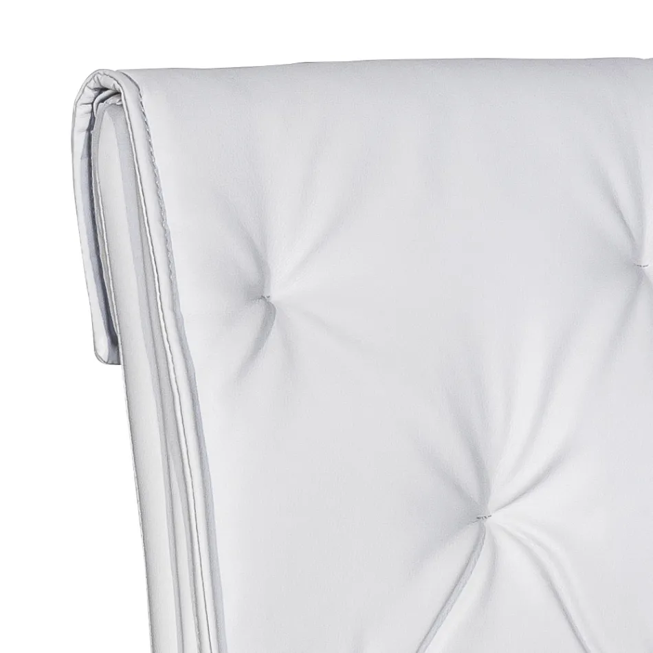 Scaun de Sufragerie cu Structura si Scaun din Imitatie Piele Made in Italy - Grogu Viadurini