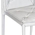 Scaun de Sufragerie cu Structura si Scaun din Imitatie Piele Made in Italy - Grogu Viadurini