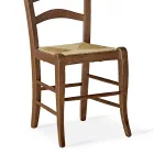 Scaun de sufragerie din fag cu scaun din paie Made in Italy - Tamara Viadurini