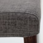 Scaun de sufragerie din lemn de frasin colorat si stofa Made in Italy - Aspect Viadurini