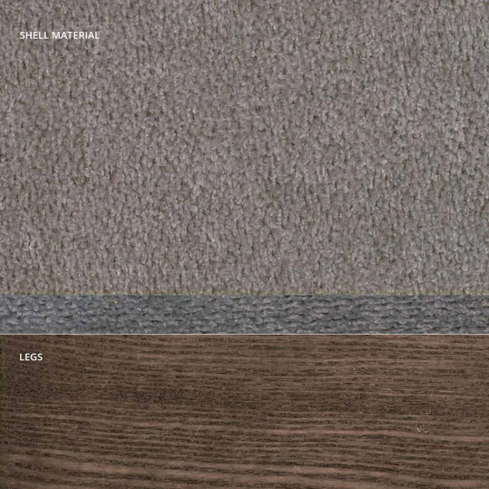 Scaun de zi din țesătură și lemn modern din Italia, Oriella Viadurini