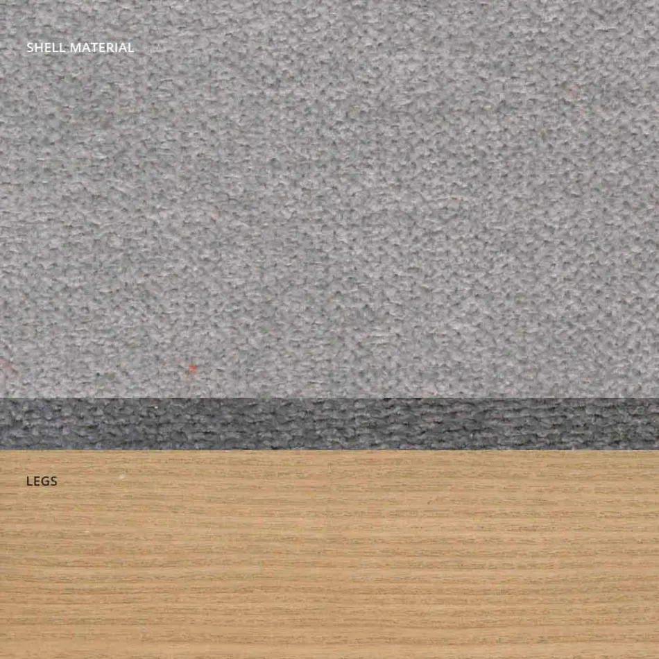 Scaun de zi din țesătură și lemn modern din Italia, Oriella Viadurini