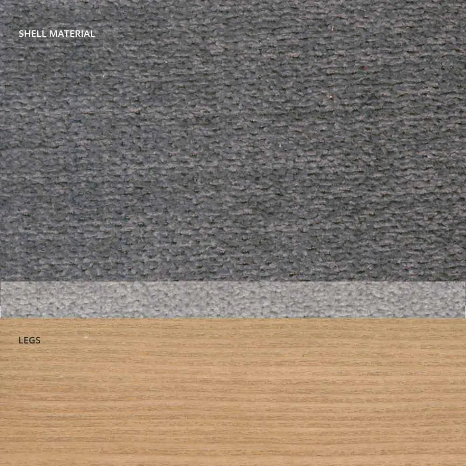 Scaun de zi din țesătură și lemn modern din Italia, Oriella Viadurini