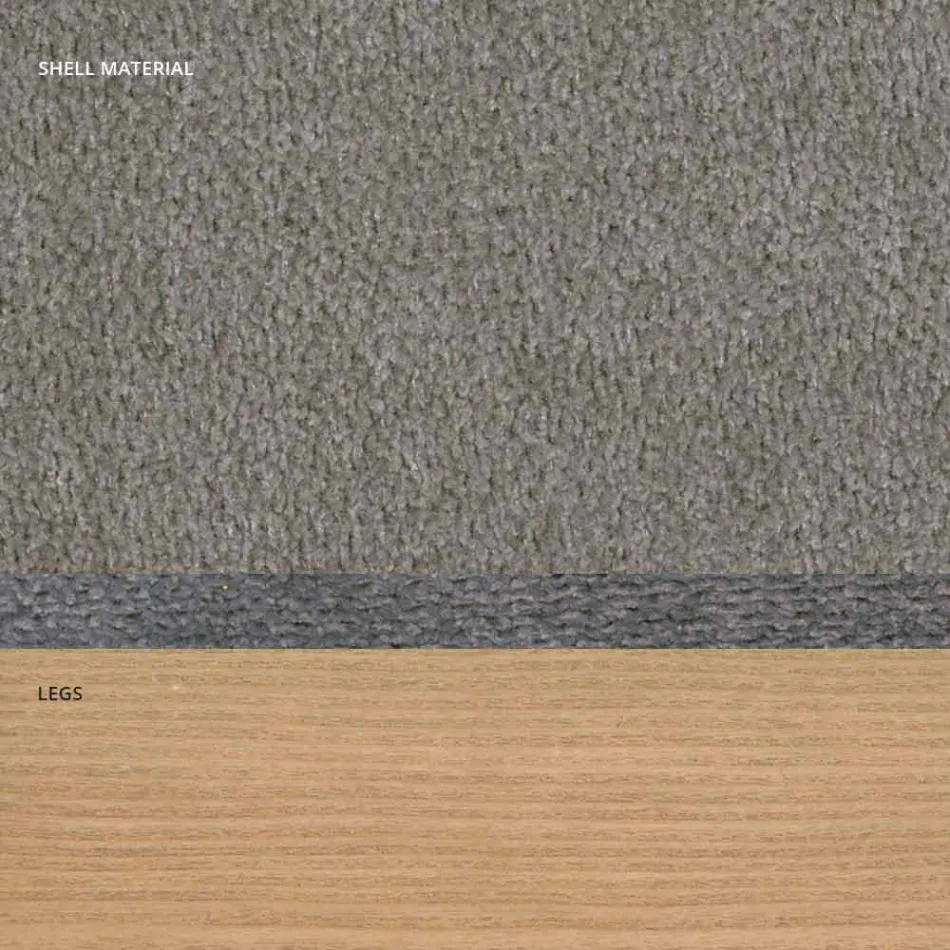 Scaun de zi din țesătură și lemn modern din Italia, Oriella Viadurini