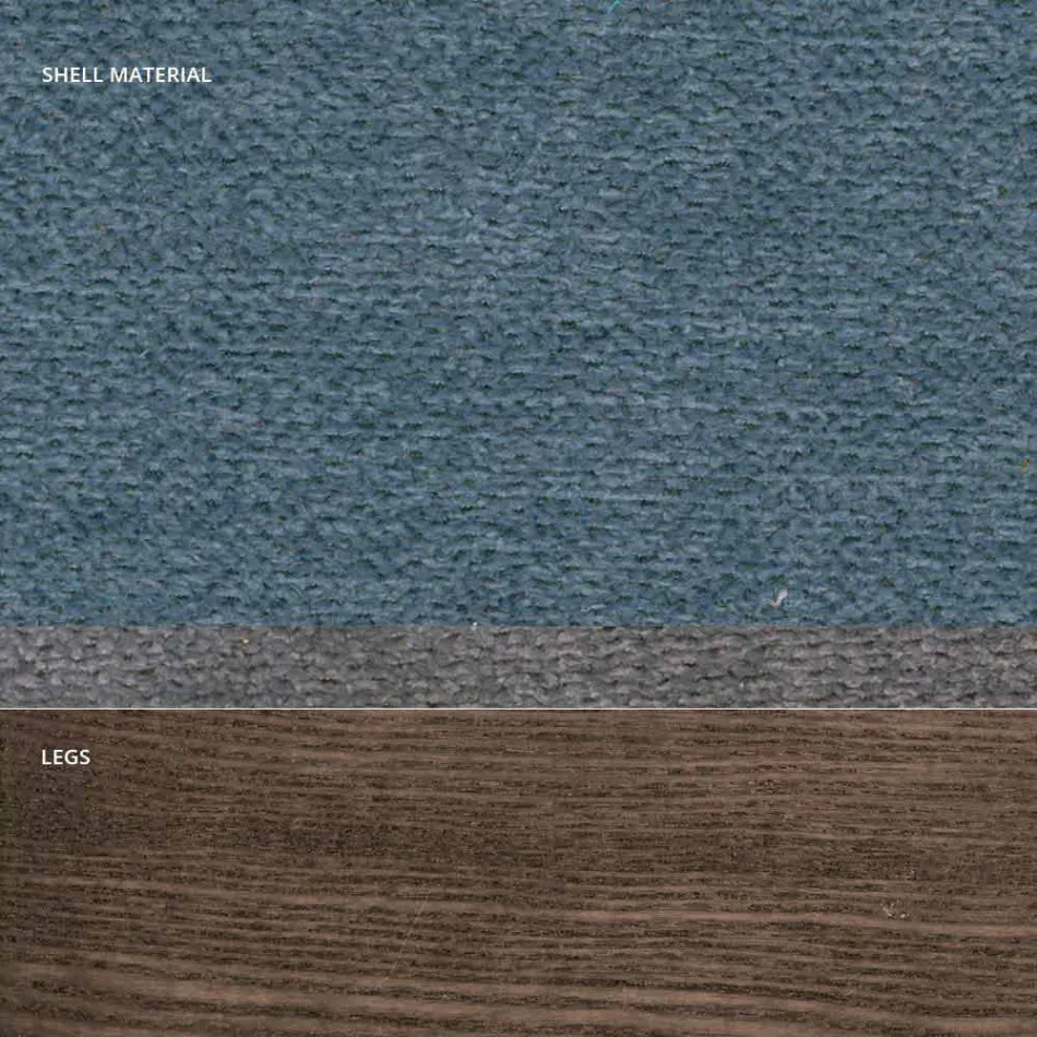 Scaun de zi din țesătură și lemn modern din Italia, Oriella Viadurini