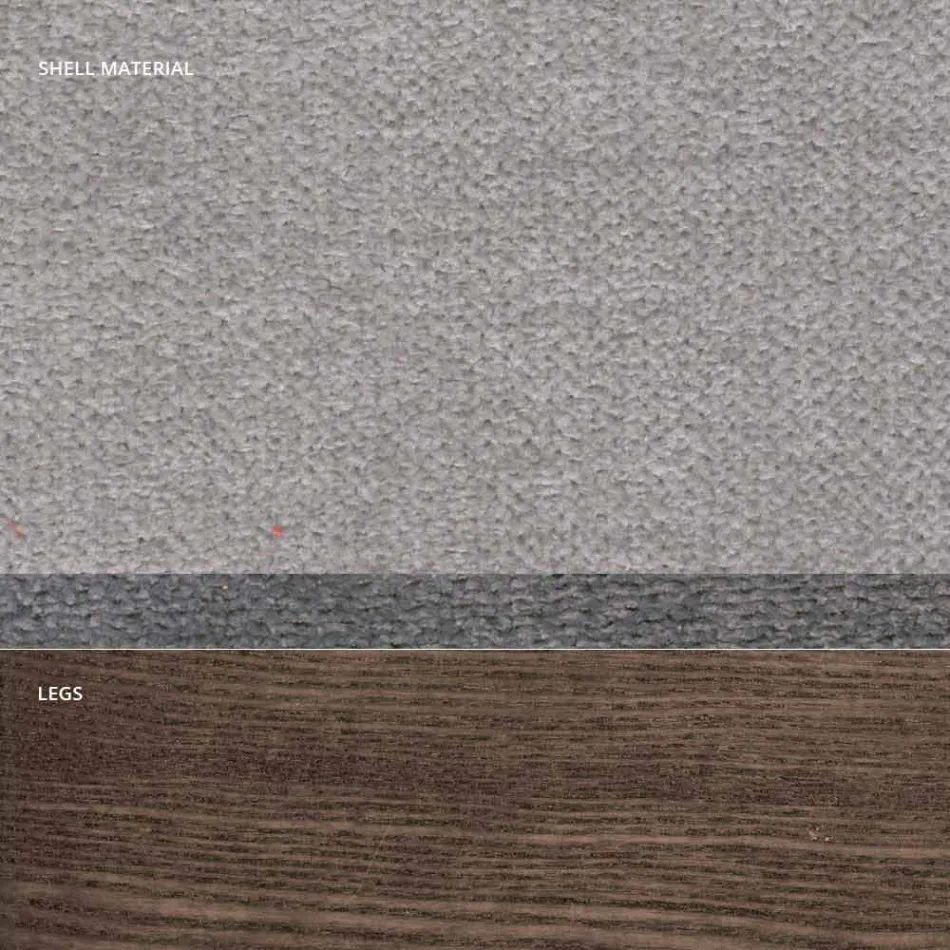 Scaun de zi din țesătură și lemn modern din Italia, Oriella Viadurini