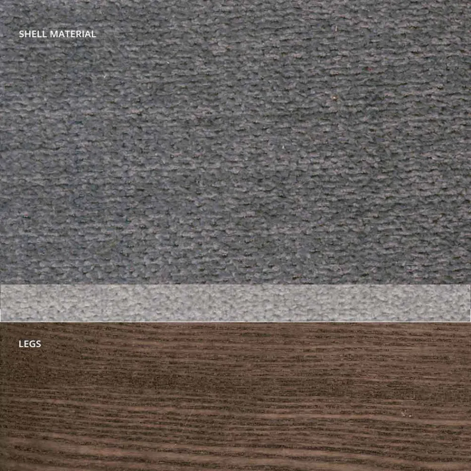 Scaun de zi din țesătură și lemn modern din Italia, Oriella Viadurini