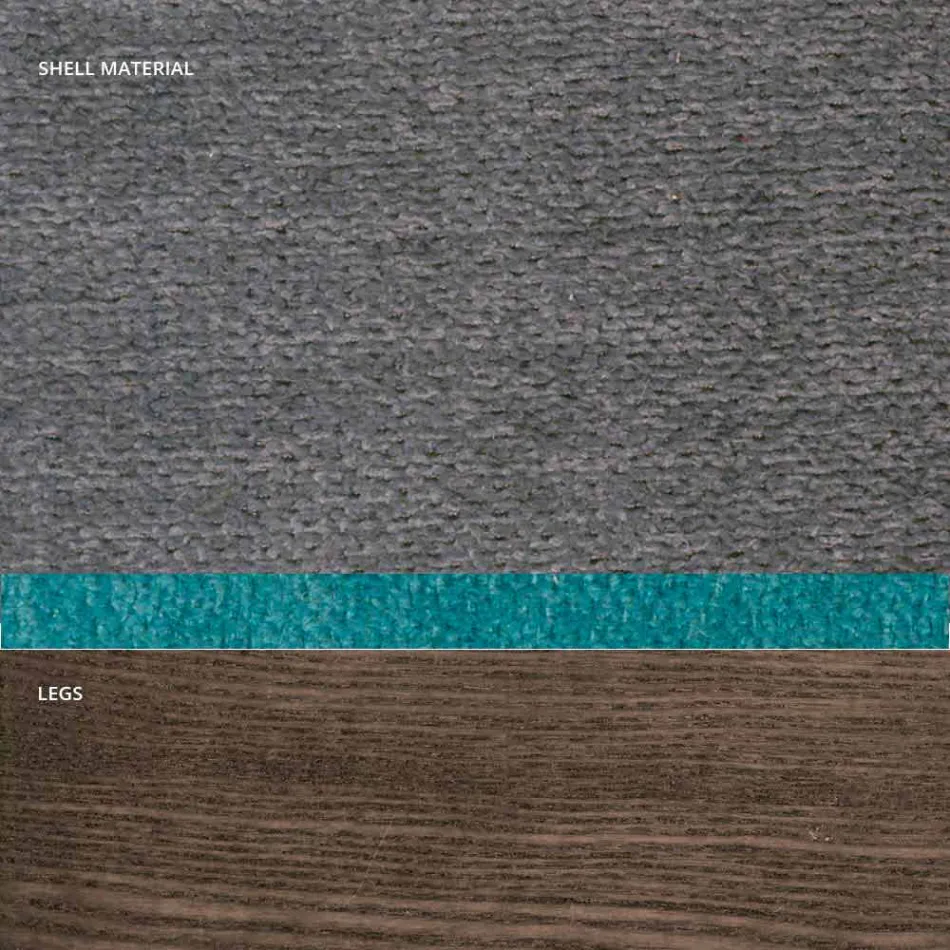 Scaun de zi din țesătură și lemn modern din Italia, Oriella Viadurini