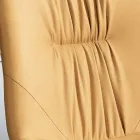 Scaun de Sufragerie din Tesatura Fibra cu Efect Piele si Metal Made in Italy - Gohan Viadurini