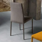 Scaun de Sufragerie Tapițat Complet cu Material Made in Italy - Lorelai Viadurini