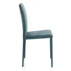 Scaun de Sufragerie Tapițat în întregime cu țesătură Made in Italy - Lorelai Viadurini