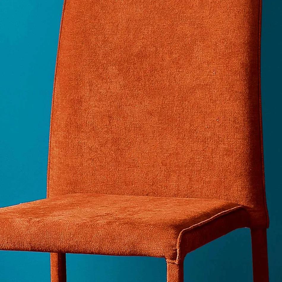 Scaun de sufragerie complet tapitat cu material Made in Italy - Rosetta Viadurini