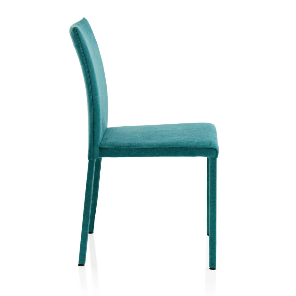 Scaun de sufragerie complet tapitat cu material Made in Italy - Rosetta Viadurini