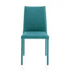 Scaun de sufragerie complet tapitat cu material Made in Italy - Rosetta Viadurini