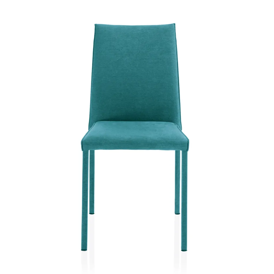 Scaun de sufragerie complet tapitat cu material Made in Italy - Rosetta Viadurini