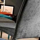 Scaun de sufragerie complet tapitat cu material Made in Italy - Rosetta Viadurini