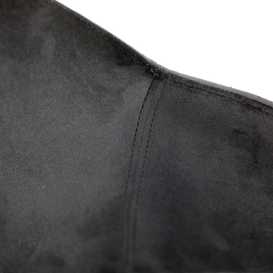 Scaun de sufragerie din otel si catifea Made in Italy - Foggia Viadurini