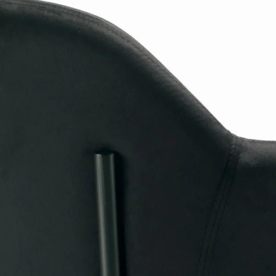 Scaun de sufragerie din otel si catifea Made in Italy - Foggia Viadurini