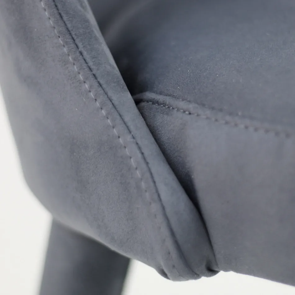 Scaun de sufragerie tapitat cu Teknofibra Made in Italy - Stinco Viadurini