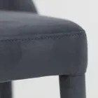 Scaun de sufragerie tapitat cu Teknofibra Made in Italy - Stinco Viadurini