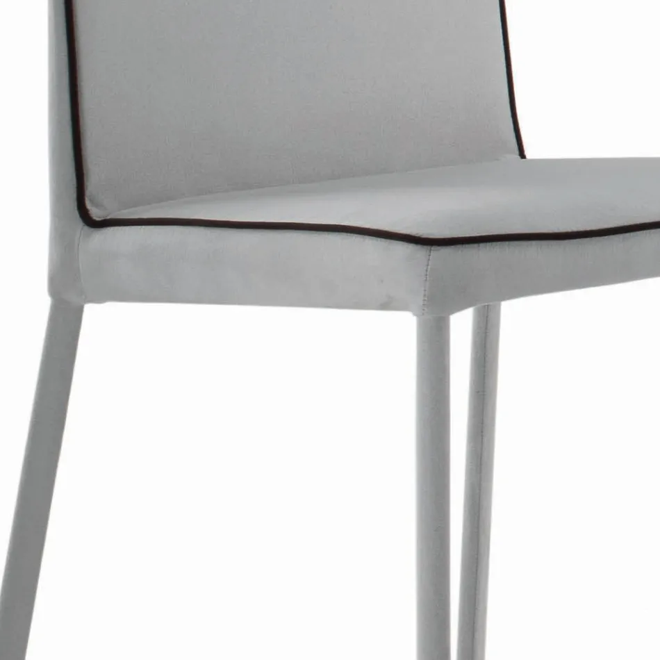 Scaun Sufragerie Tapițat și Picioare Lăcuite Made in Italy - Catania Viadurini