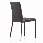 Scaun Sufragerie Tapițat și Picioare Lăcuite Made in Italy - Catania Viadurini