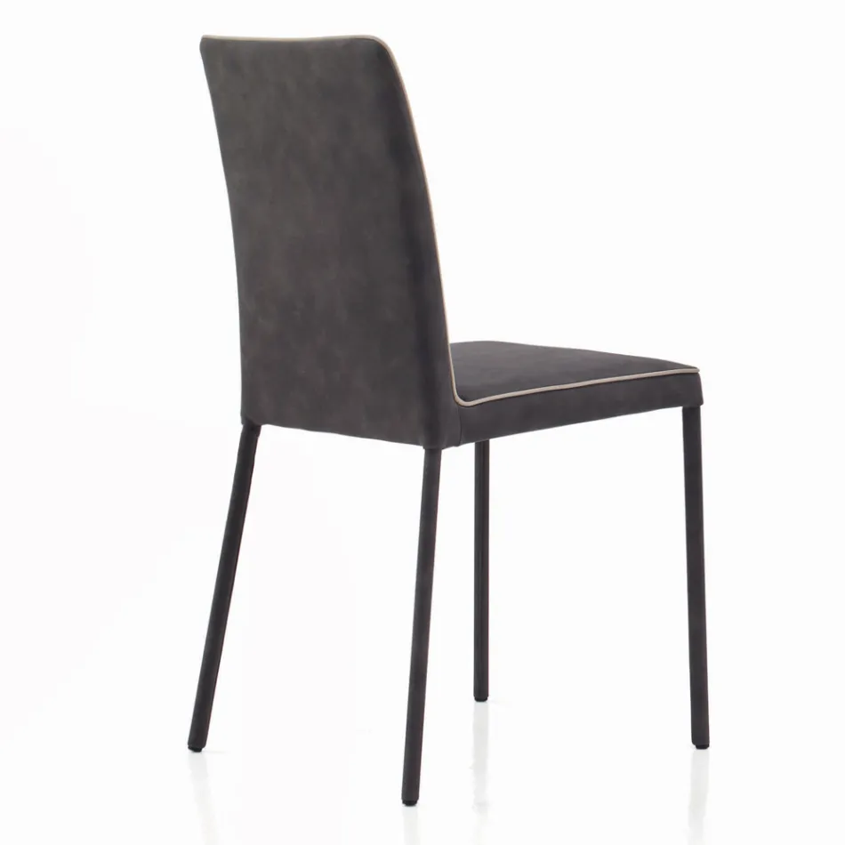 Scaun Sufragerie Tapițat și Picioare Lăcuite Made in Italy - Catania Viadurini