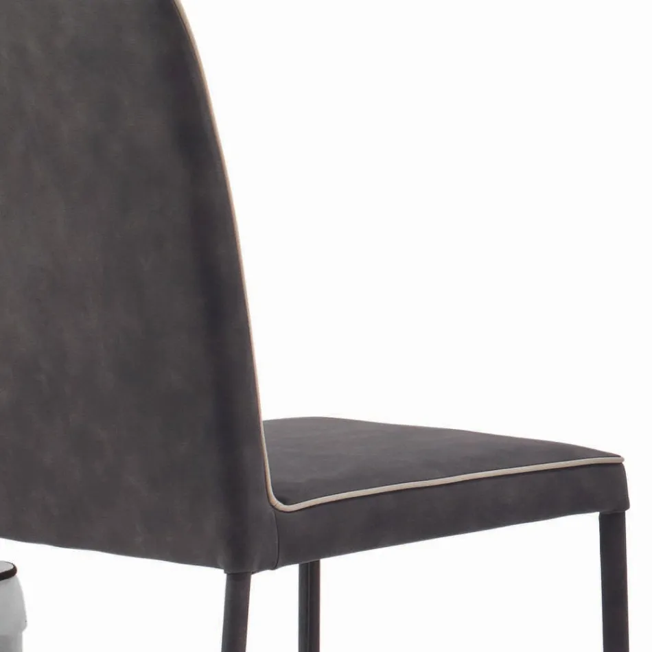 Scaun Sufragerie Tapițat și Picioare Lăcuite Made in Italy - Catania Viadurini