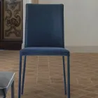 Scaun Sufragerie Tapițat și Picioare Lăcuite Made in Italy - Catania Viadurini